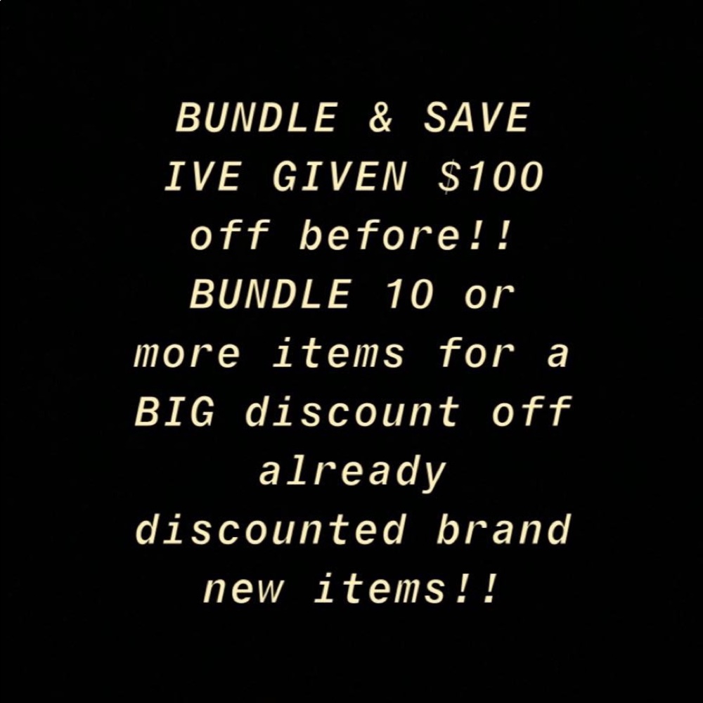 BUNDLE & SAVE PRICES NEGOTIABLE